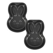Bunny Shape Cake Pan Bunny Cake Tin Rabbit Shape Cake For Baking Baking Pan Black 2PCS